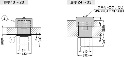 スガツネ「Zwei L(ツヴァイル)」ZL-1908型 寸法図