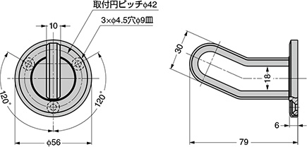 スガツネ「Zwei L(ツヴァイル)」ZL-2102型 寸法図